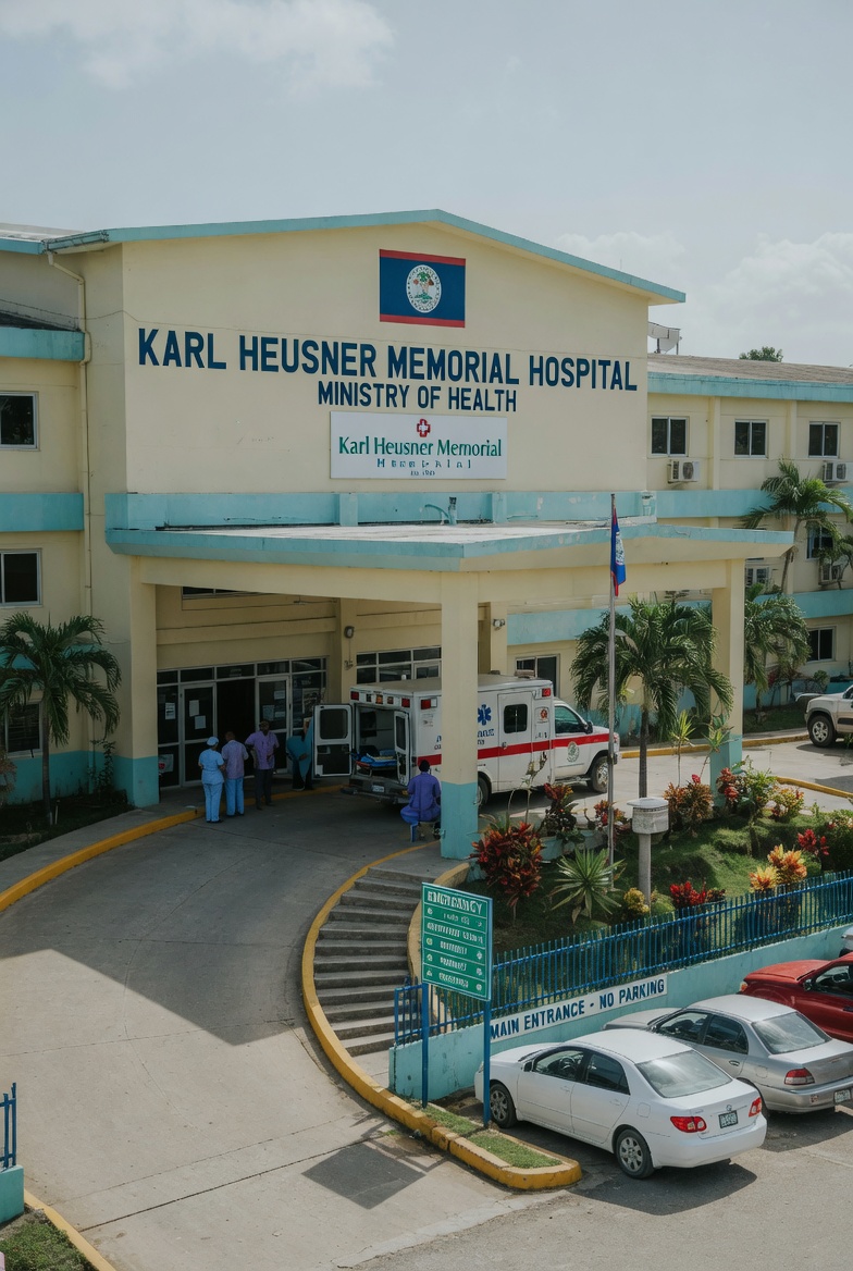 Illustrative image of a Belize hospital (AI-generated)