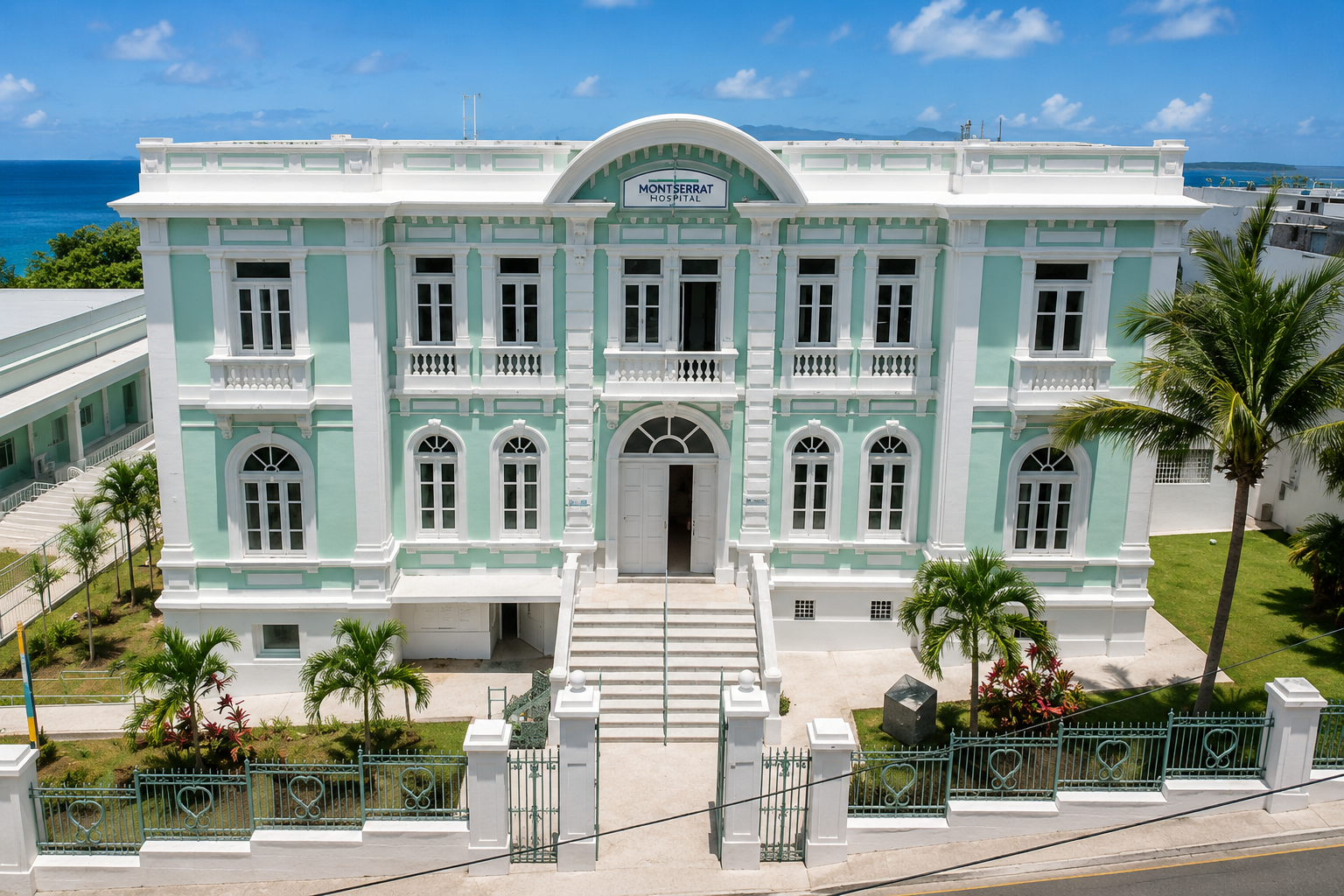 Illustrative image of a Montserrat hospital (AI-generated)